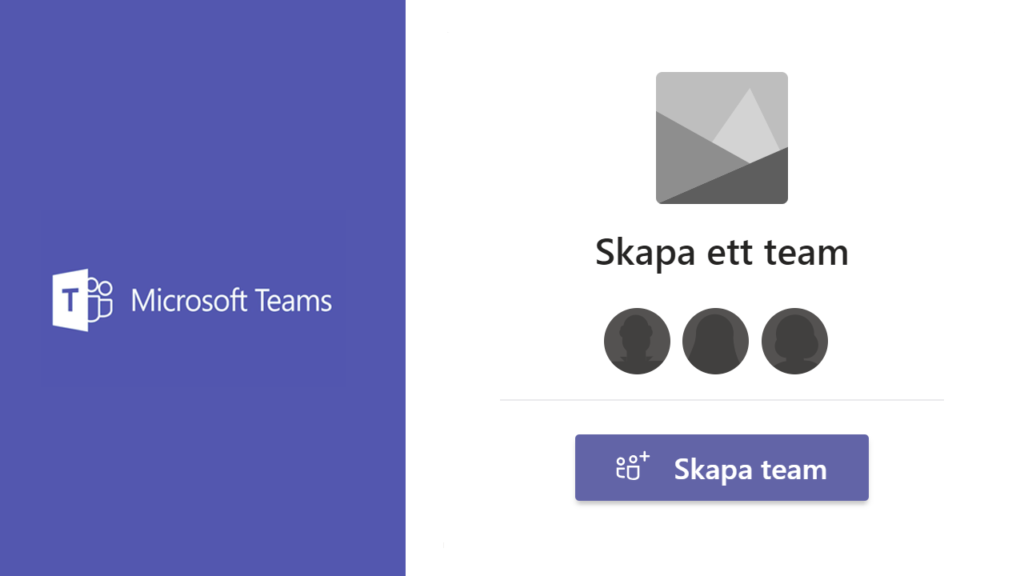 Skapa ett team i Microsoft Teams
